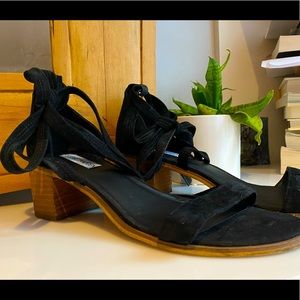 Black suede Steve Madden sandals Size 10